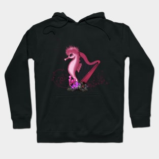 Wonderful harp with little seahorse Hoodie